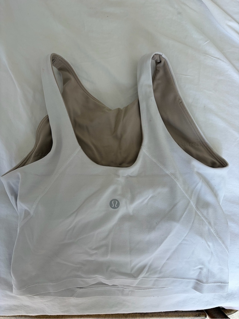 Lululemon Reversible Sports Bra in White and Beige